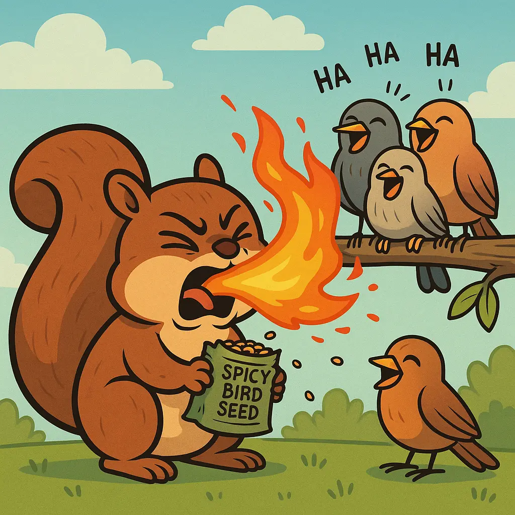 Bird feeding at backyard feeder